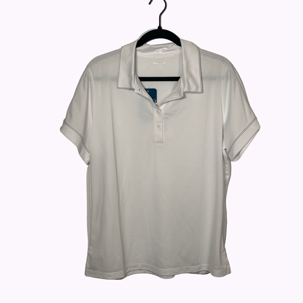 Sport-Tek Women's White Polo Shirt L